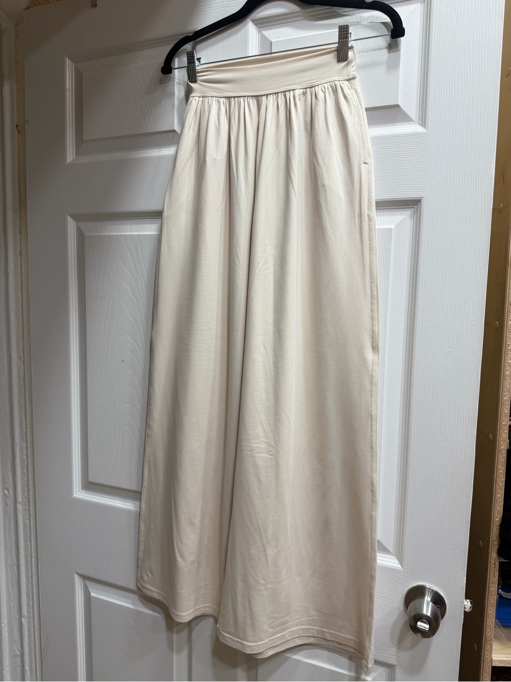 aerie Cream Wide-Leg pants with High Waist